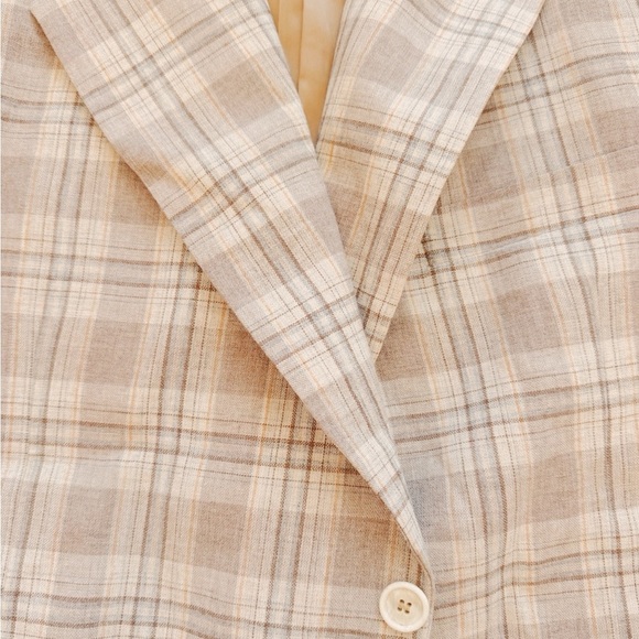 Clipper Craft, Vintage Plaid Tan Men’s Blazer - Picture 3 of 5